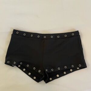 NWT Edikted Black Micro Shorts with Silver Studs